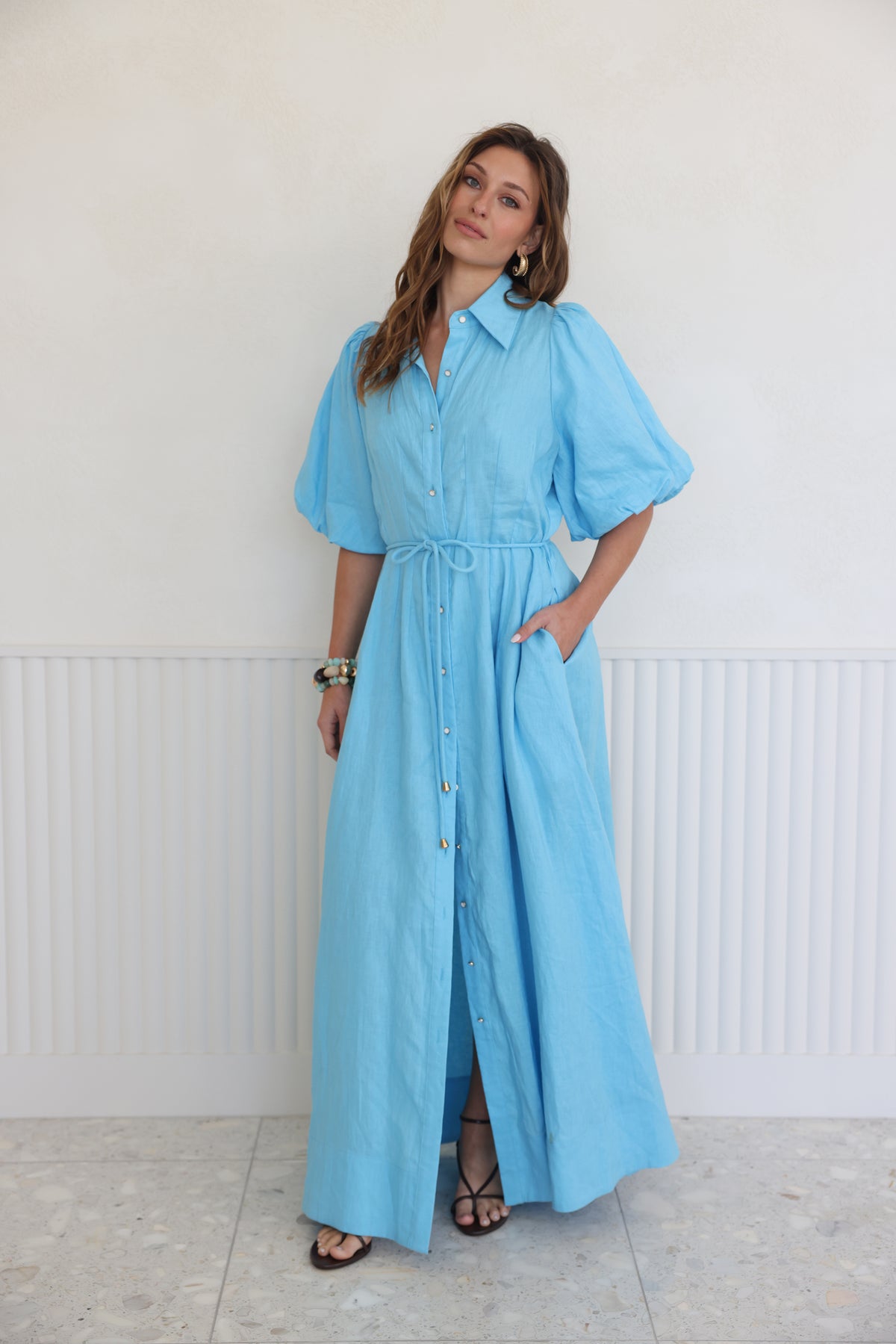 MIRAGE MAXI SHIRT DRESS